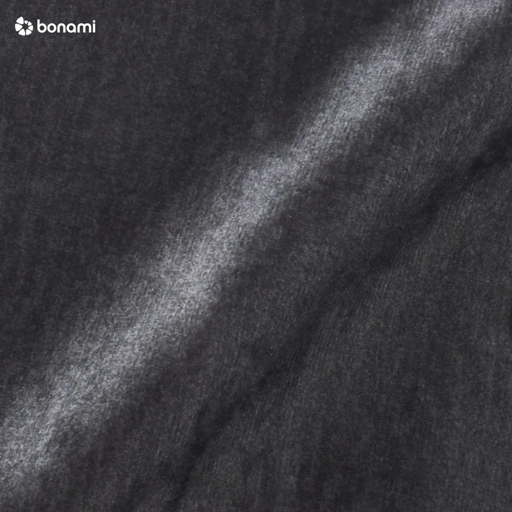 Colțar gri închis extensibil/cu spațiu de depozitare cu tapițerie din catifea (cu colț pe partea stângă/în formă de ”L”) Laurence – ELTAP