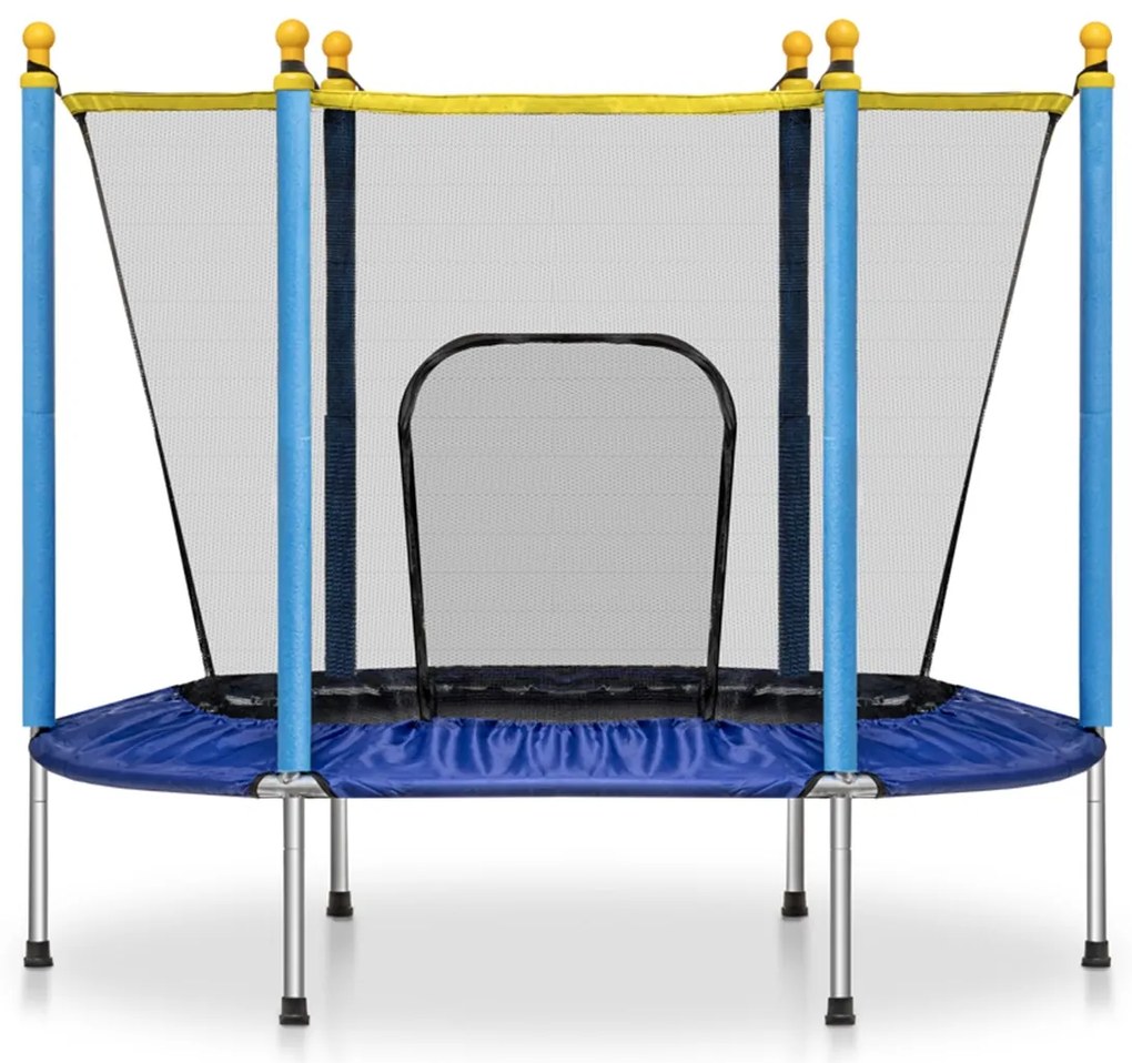 Trambulina albastra de gradina MESH 140 cm cu plasa de siguranta