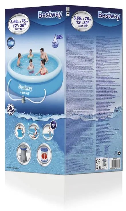 Bestway set piscină fast set, 366 x 76 cm, 57274