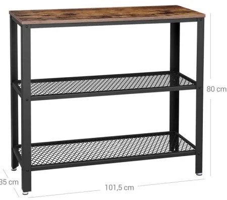 Măsuță laterală LUVOR, maro/negru