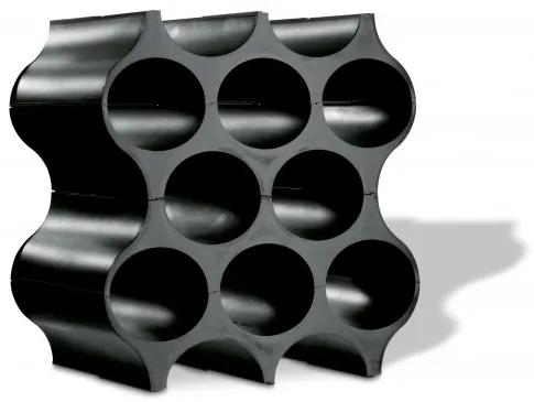 Suport din termoplastic pentru 10 sticle Set-Up Cosmos Negru, l23xA35,3xH36,4 cm