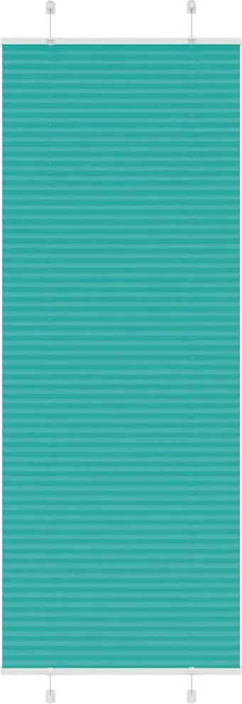 vidaXL Jaluzea plisată verde petrol 75x200 cm Lățime țesătură 74,4 cm