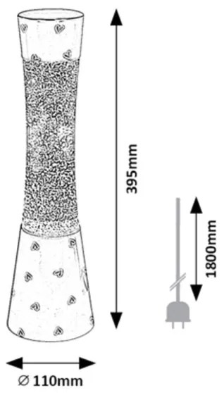 Lampă cu lavă MINKA 1xGY6,35/20W/230V roz Rabalux 7027