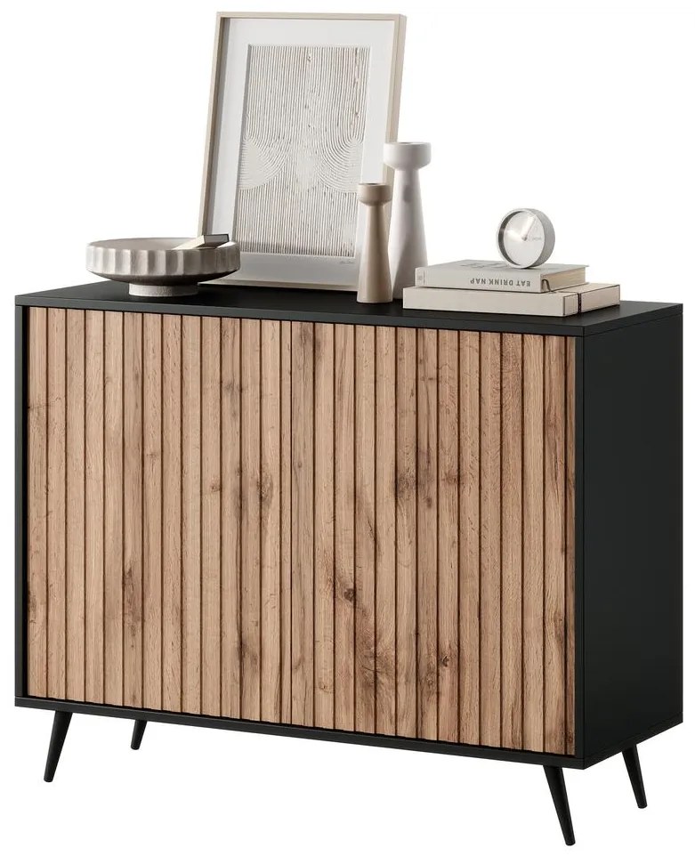 Dulap Biel B1 (negru + stejar wotan). 1098856