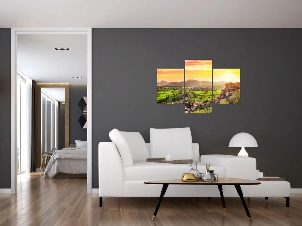 Tablou cu valea Hampi în India (90x60 cm)