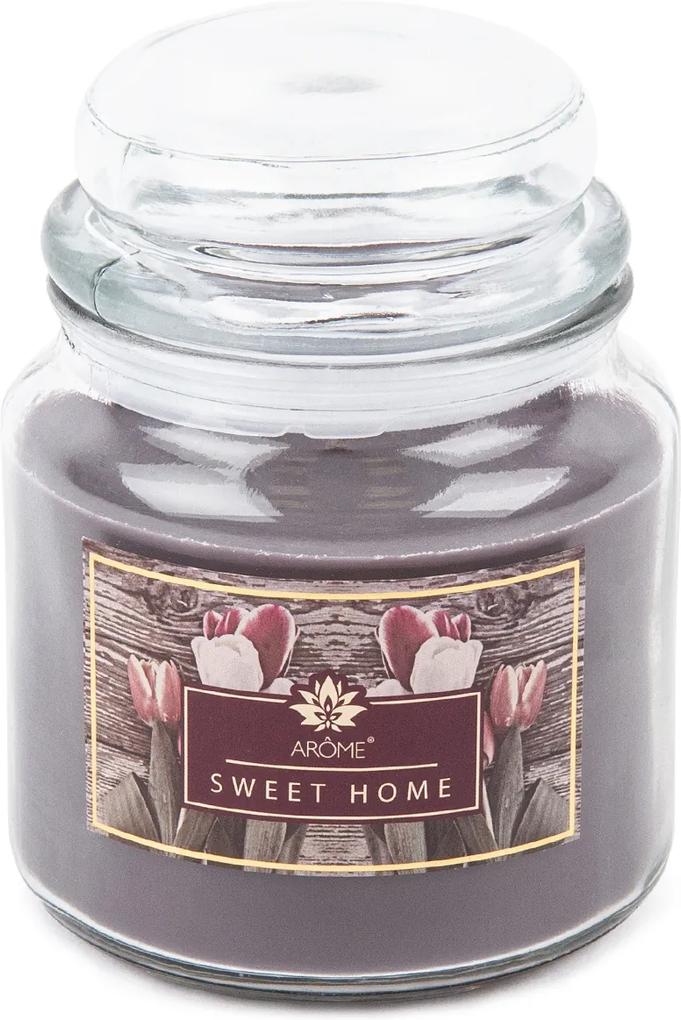 Arome Lumânare parfumată mare în vas de sticlă Sweet Home, 424 g