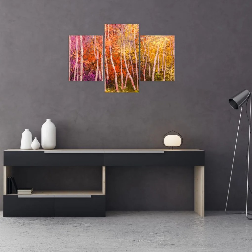 Tablou - Pădurea colorată (90x60 cm)