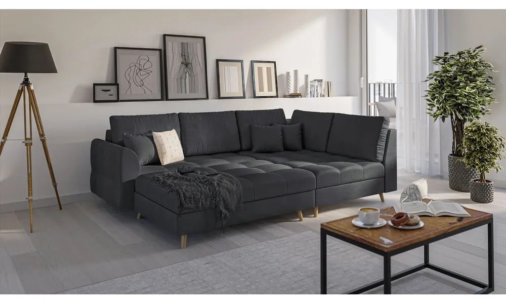 Taburet gri închis Ariella – Ropez