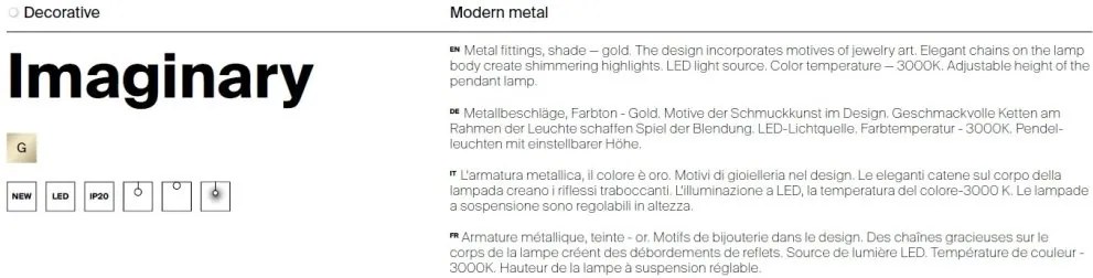 Lustra LED aplicata design elegant modern Imaginary