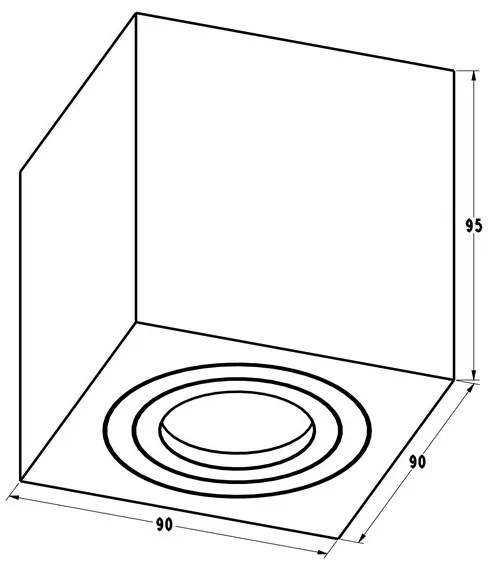 Spot QUARDIP SL 1xGU10/50W/230V negru Zuma Line ACGU10-161