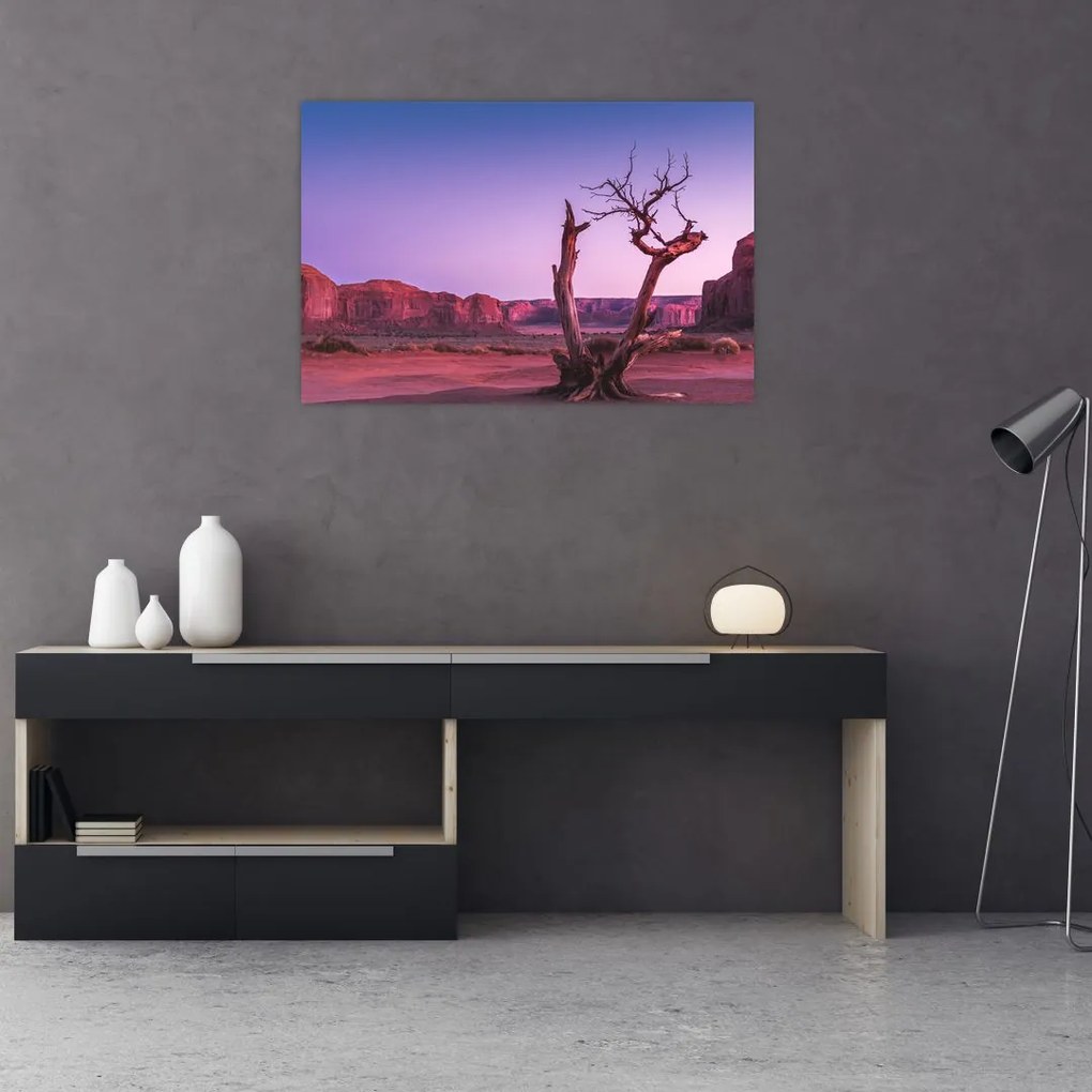 Tablou u copaci lângă pietrile roșii (90x60 cm)