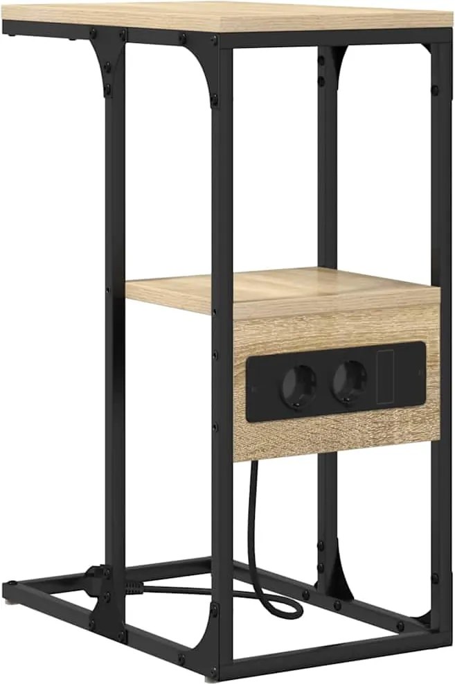 vidaXL Dulap de noapte Stejar sonoma 41.5 x 26 x 60.5 cm Lemn compozit