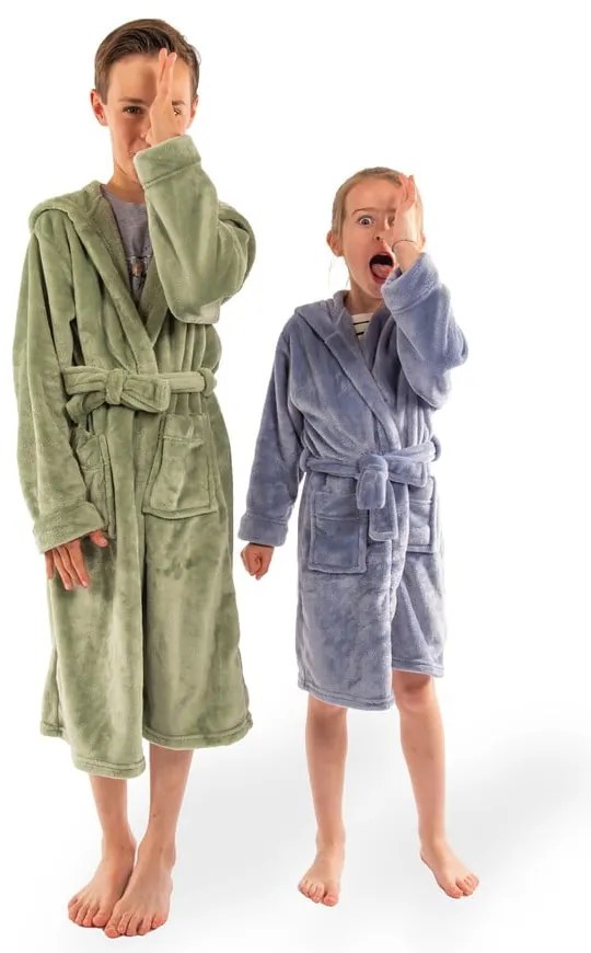 Halat pentru copii albastru din micropluș/cocolino Delux – Tiseco Home Studio