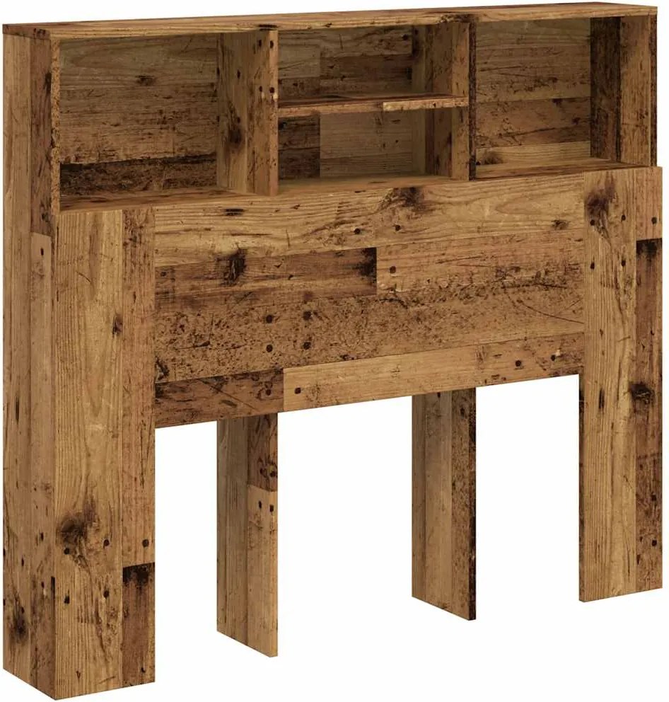 vidaXL Tăblie pat cu dulap, lemn vechi 120x19x103,5 cm lemn prelucrat