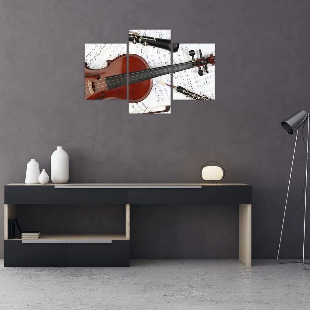 Tablou - Unelte muzicale (90x60 cm)