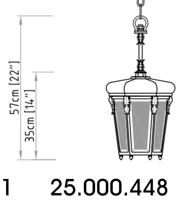 Pendul iluminat exterior din fier forjat, HL 2580 small