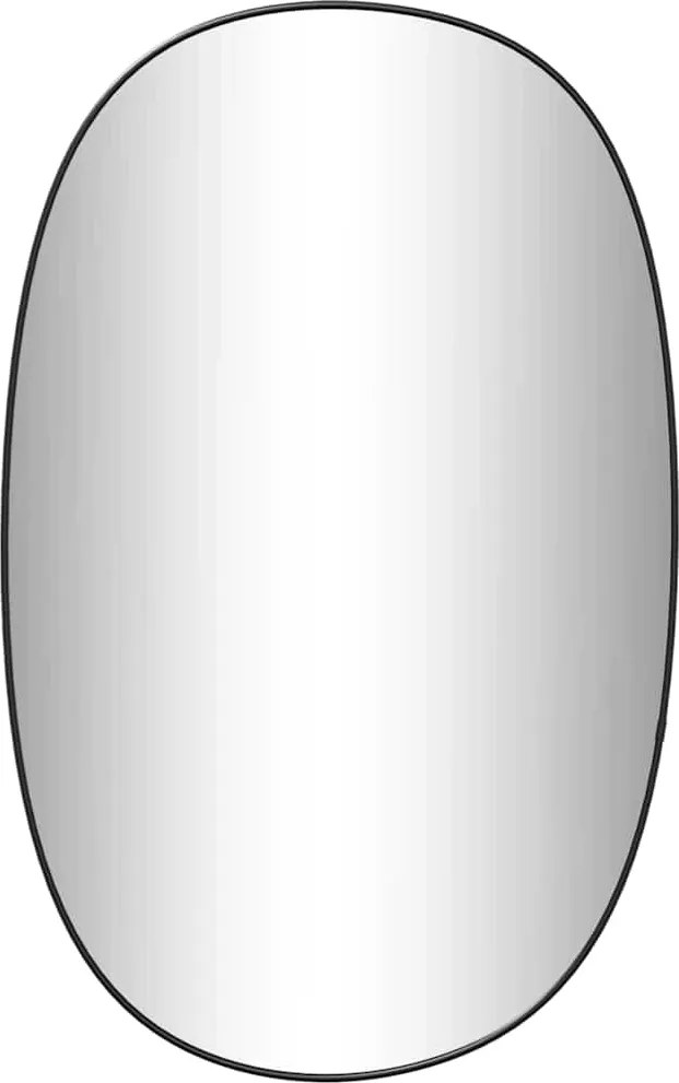 vidaXL Oglindă de perete, negru, 70x45 cm