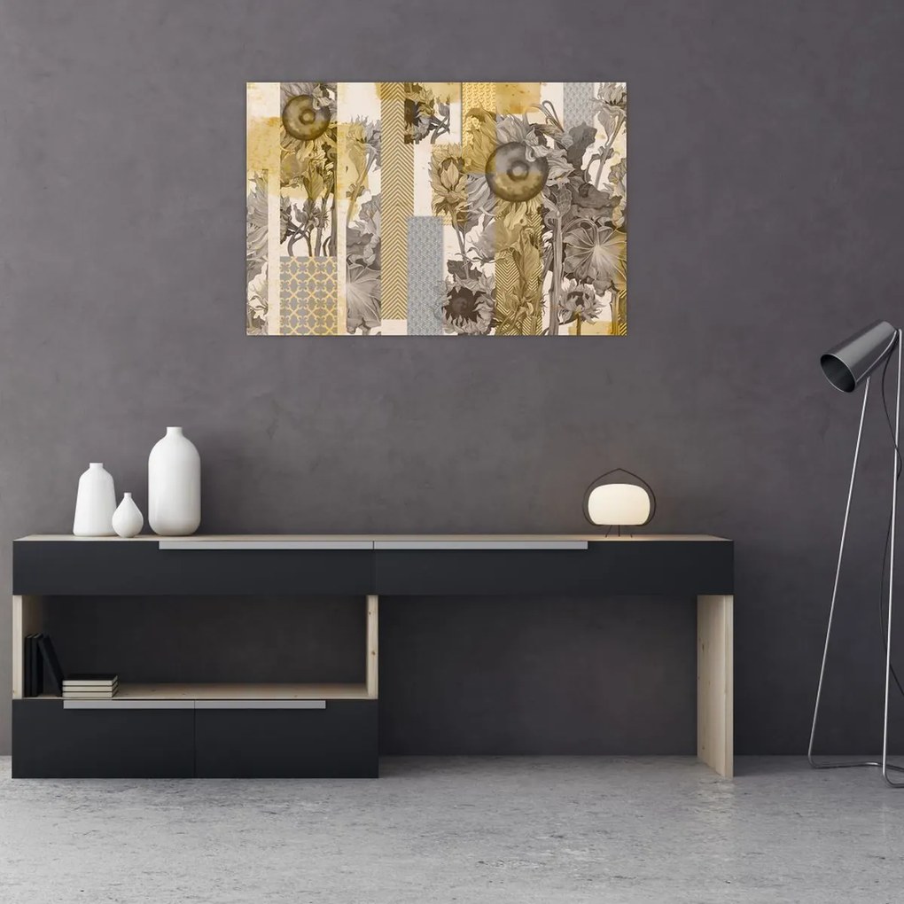 Tablou - Colaj cu floarea-soarelui (90x60 cm)