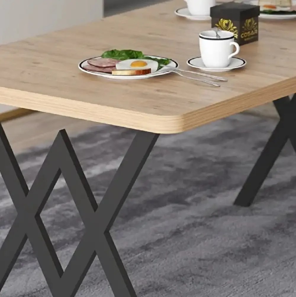 Masa bucatarie texturata, Nuc, 110x70x75 cm, A0023