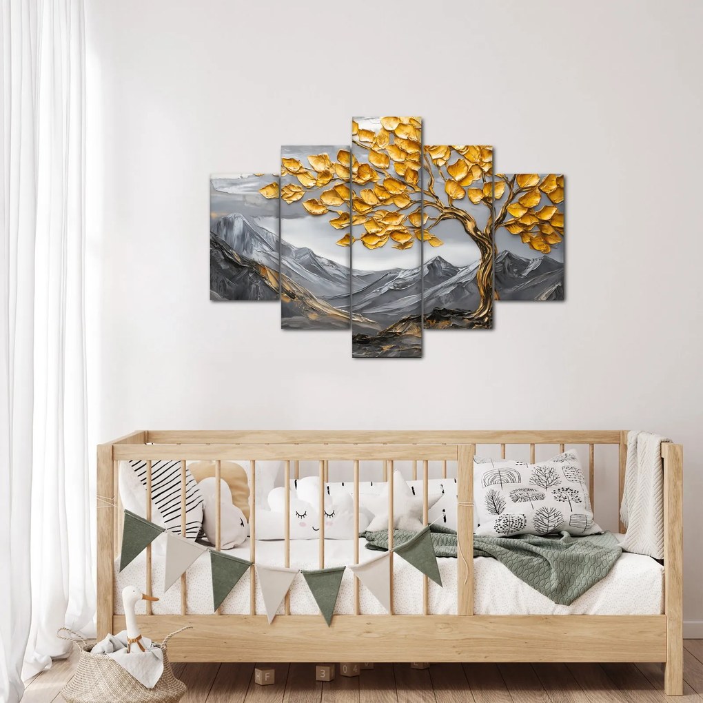 Tablou – Arbore cu frunze aurii (150x105 cm)