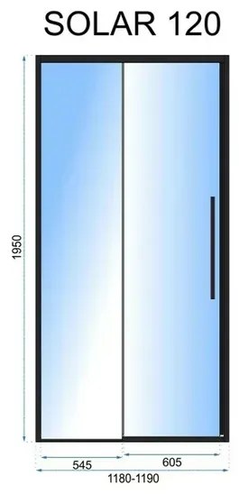 Usa de nisa culisanta Rea Solar 120 cm sticla 6 mm auriu