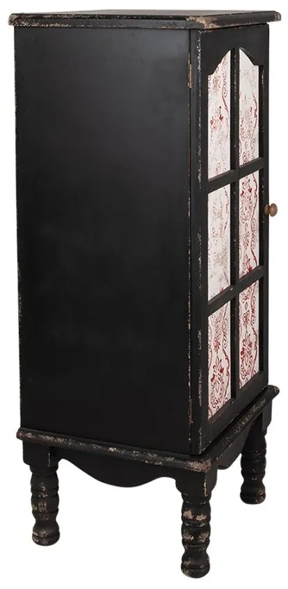 Dulap negru, din lemn, aspect vintage, NoirRouge