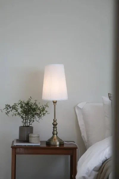 Markslöjd 108970 - Lampă de masă NOBLE 1xE14/40W/230V 66 cm alb/alamă