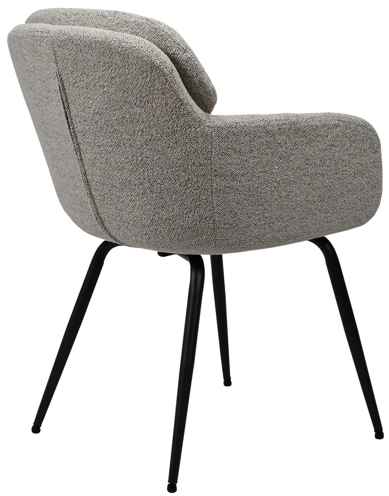 MAZZONI EXPORT GEORGIA Bej Latte (material Monza 60) - SCAUN MODERN TAPIȚAT BOUCLÉ PENTRU SALON/SUFRAGERIE/BIROU LOFT