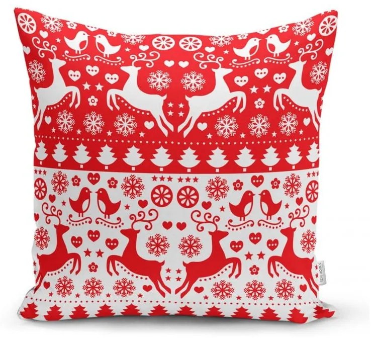 Set 4 fețe de pernă și un napron de masă cu model de Crăciun Minimalist Cushion Covers Christmas