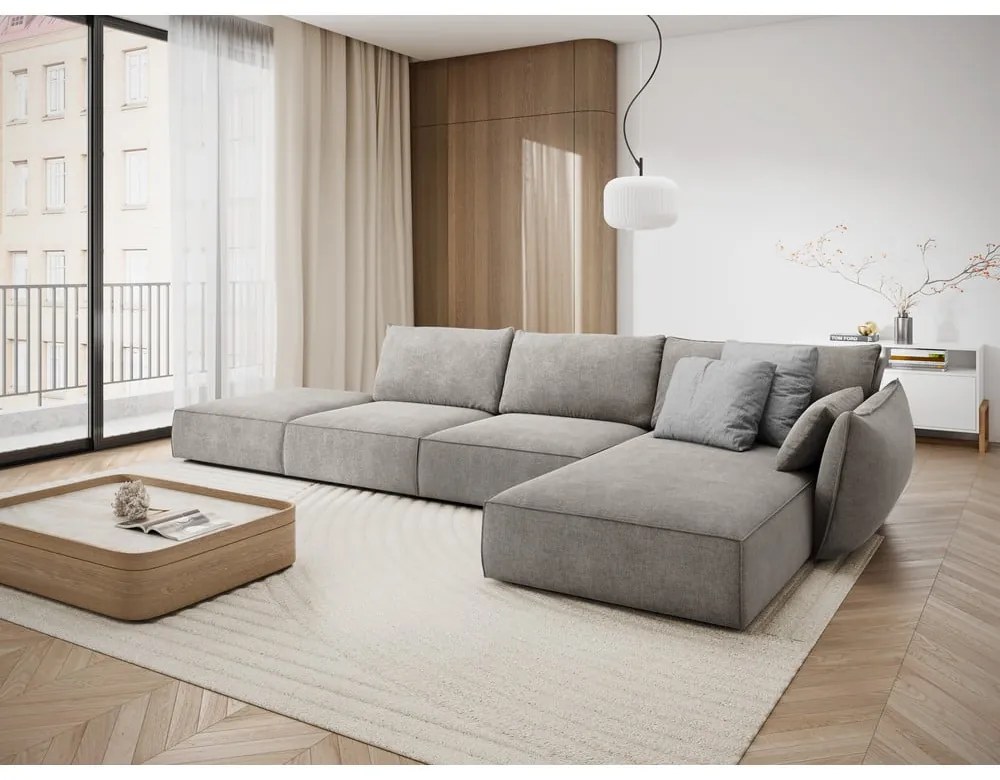 Colțar gri deschis (pe partea dreaptă) Vanda – Mazzini Sofas