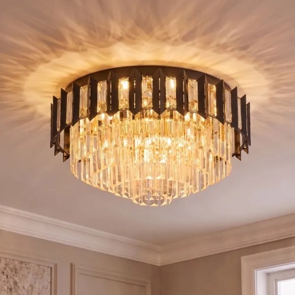 BRILAGI - Plafonieră SPECTRA 5xE14/40W/230V diam. 48 cm neagră