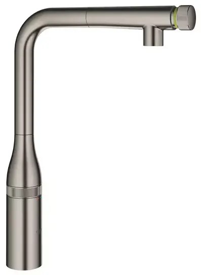 Baterie bucatarie cu dus extractibil Grohe Essence SmartControl antracit periat Hard Graphite