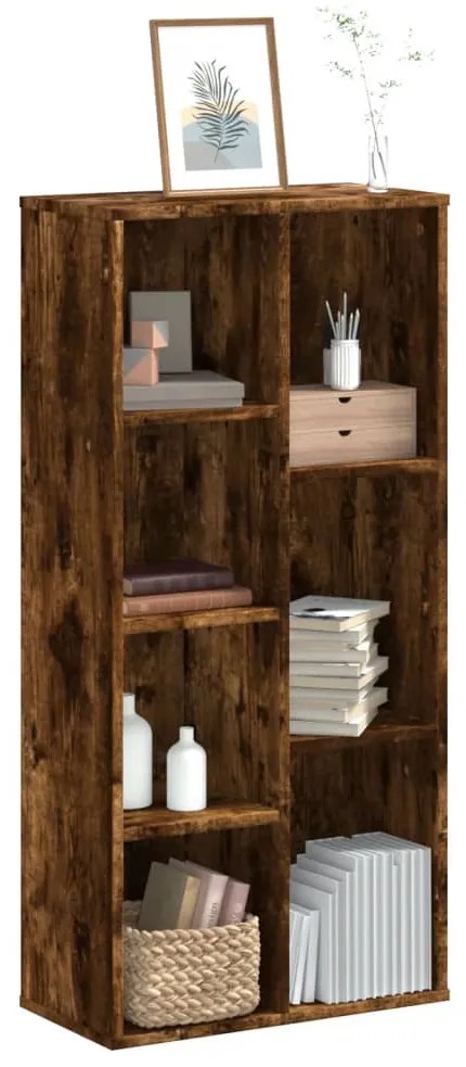 vidaXL Bibliotecă, stejar fumuriu, 50x25x105 cm, lemn prelucrat
