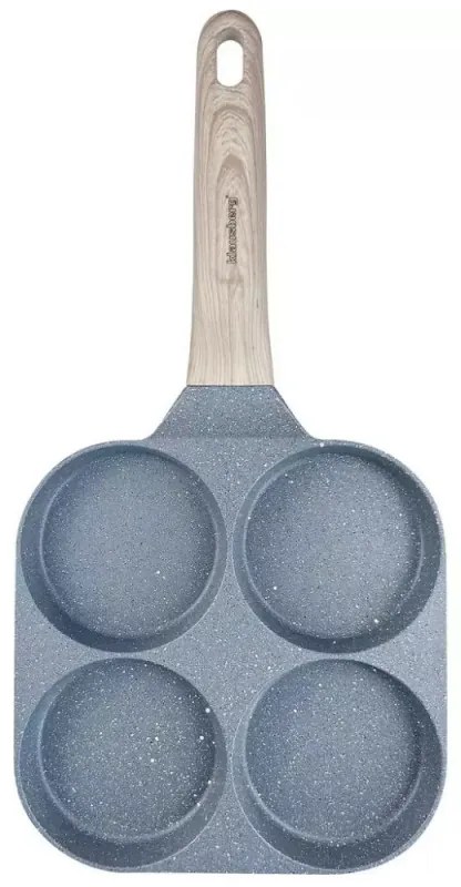 Tigaie cu 4 compartimente Klausberg KB 7822, 18,5 cm, Finisaj marmura, Inductie, Gri