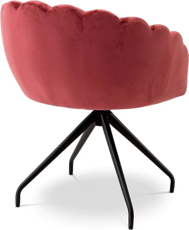 Scaun pivotant design elegant LUX Luzern, Savona faded red