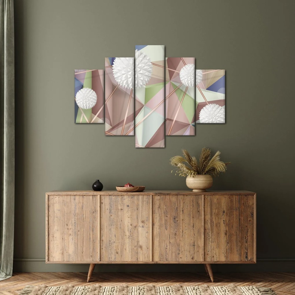 Tablou - 3D abstract culori pastel (150x105 cm)