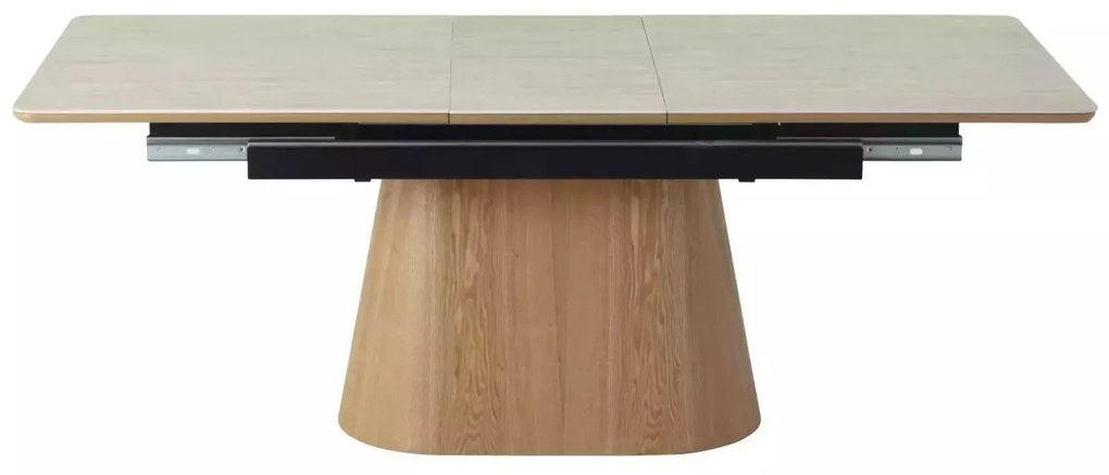 Masa extensibila Monaco travertin bej/stejar L160-200xl90 cm
