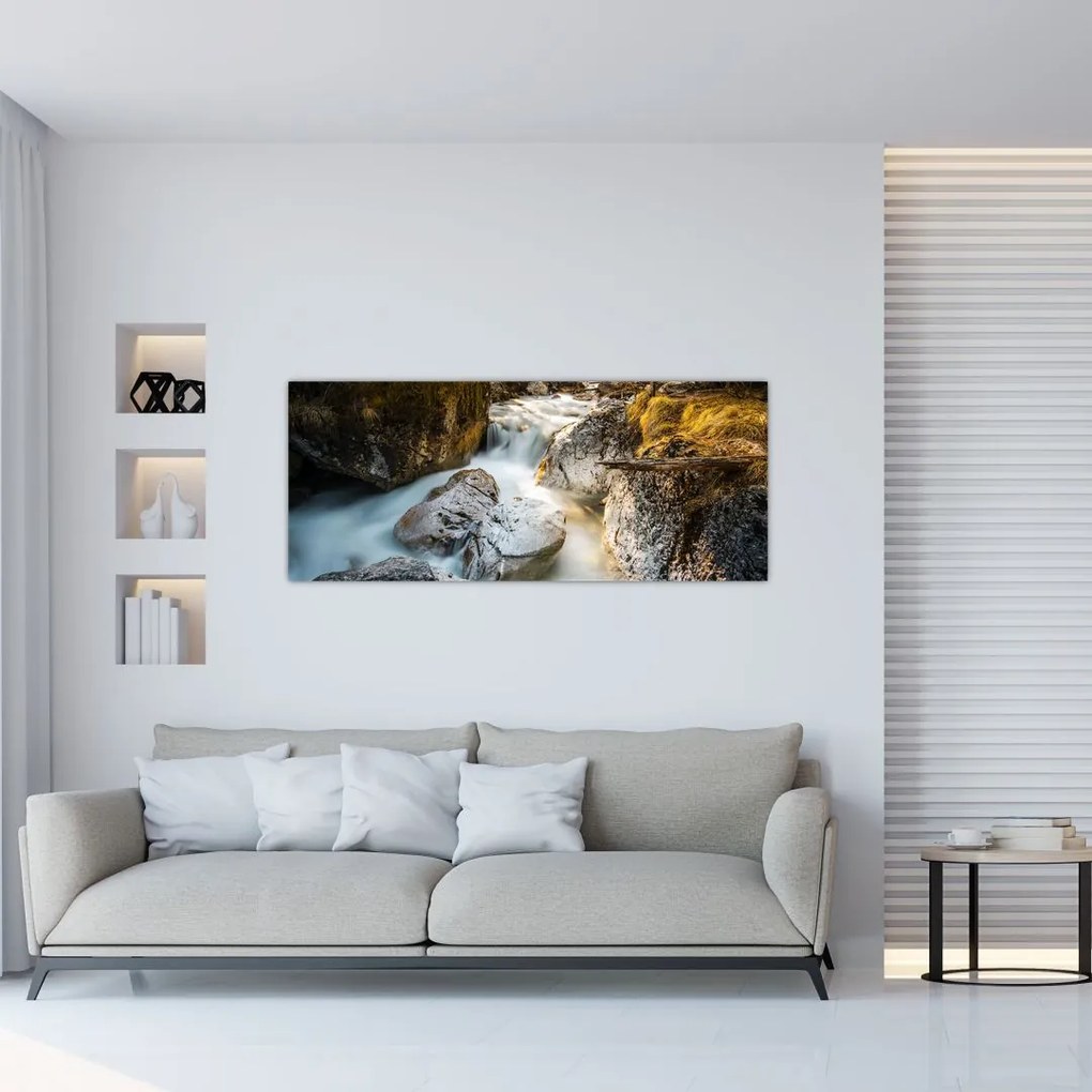 Tablou - Râul din pădure (120x50 cm)