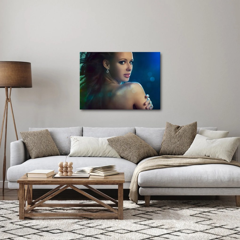 Tablou - Privirea unei femei tinere (70x50 cm)