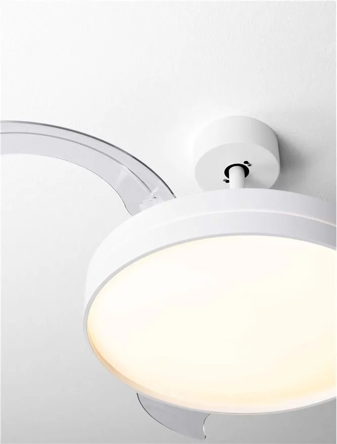 Lustra LED cu Ventilator si telecomanda NEVMA alb