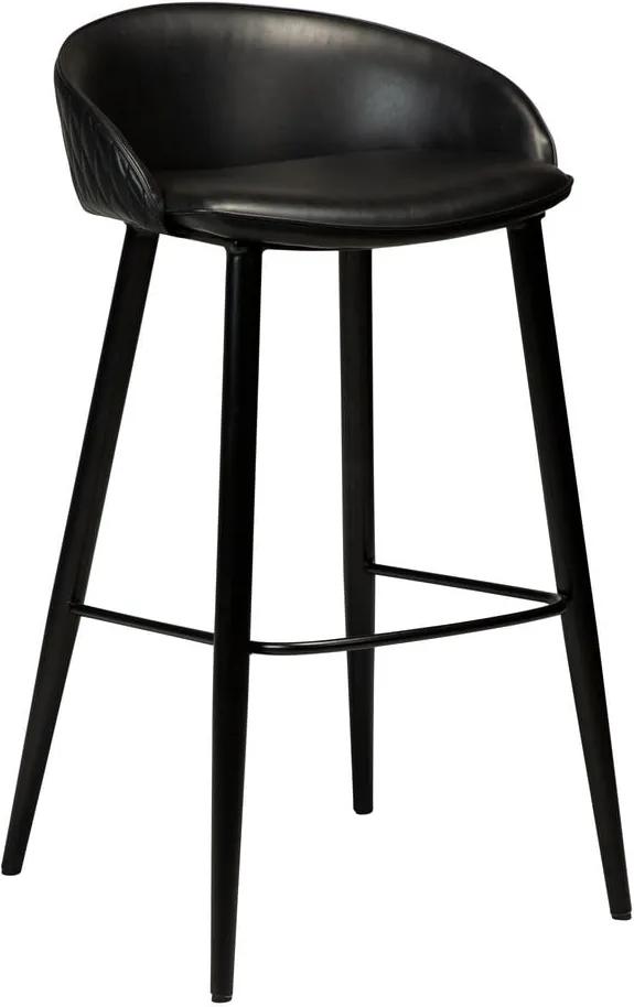 Scaun bar cu husă imitație piele DAN-FORM Denmark Dual, negru, înălțime 91 cm