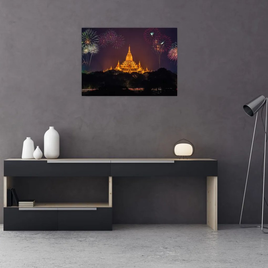 Tablou cu artificii în Asia (70x50 cm)