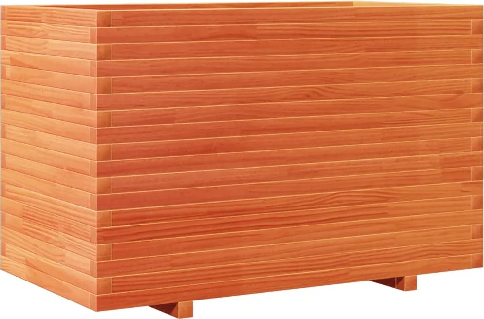 vidaXL Jardinieră de grădină, maro ceruit, 110x60x72cm, lemn masiv pin