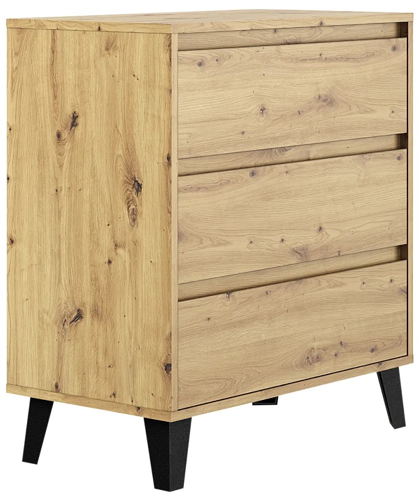 Comoda BOGAN 3S70, stejar Artisan
