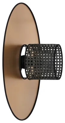 Aplică TOKYO Duolla RATTAN 1xE27/15W/230V d. 50 cm auriu/negru