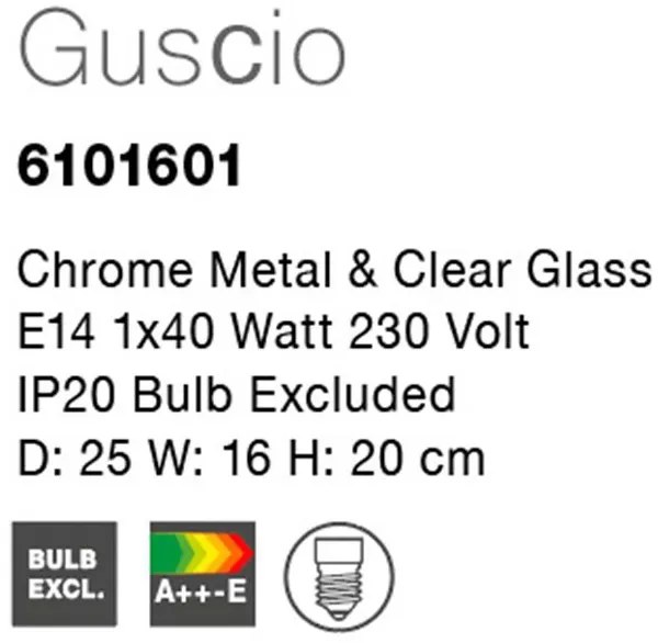 Aplica moderna design elegant Guscio, transparent NVL-6101601
