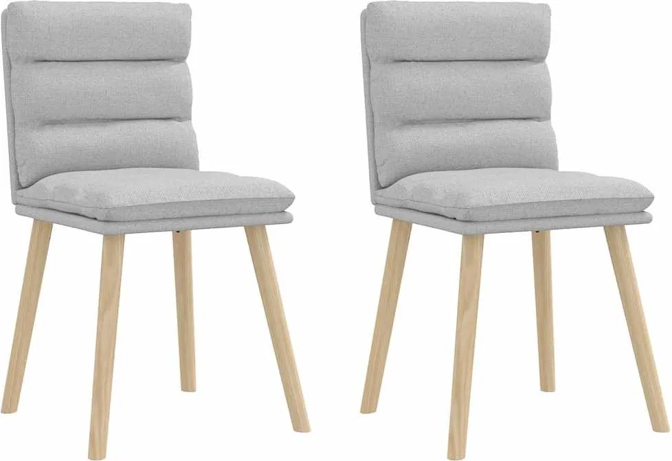 vidaXL Scaune de sufragerie 2 buc țesătură gri nor