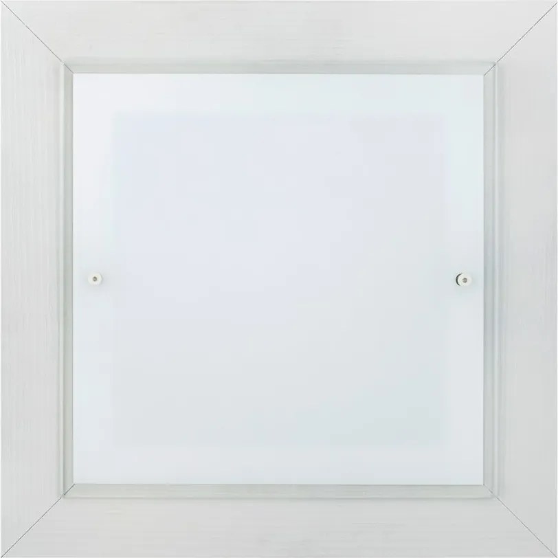 Plafoniera din lemn si sticla TABOR 52x52cm, alb crem