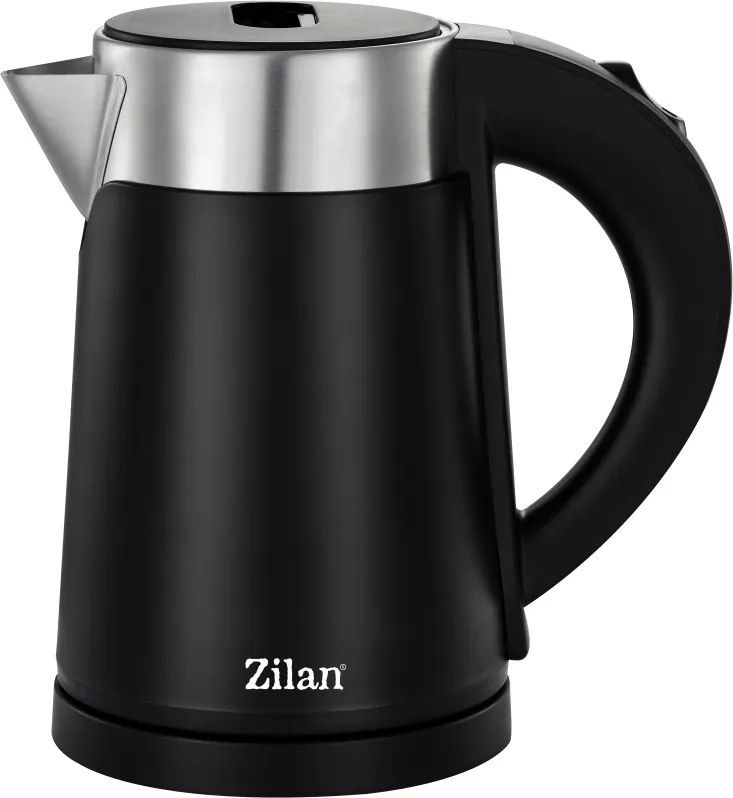 Fierbator electric Zilan ZLN3387 Negru cu pereti dublii, putere 800W, capacitate 0.8L, inox