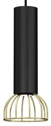 Lustră pe cablu DANTE 1xGU10/25W/230V neagră/aurie